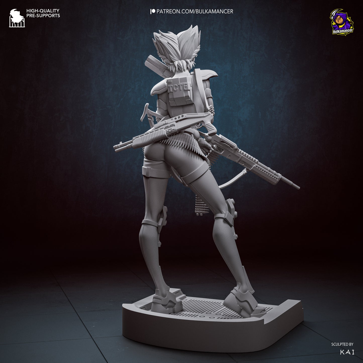 Agente del grupo de trabajo | Figura de resina para montar | Bulkamancer Sculpts