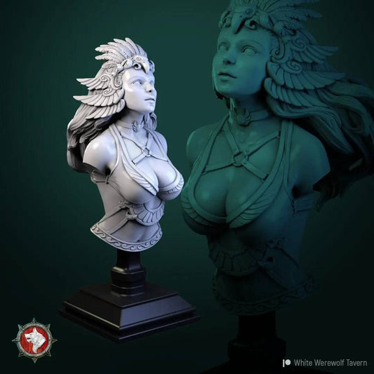 Dark Angel | Miniature Bust | White Werewolf Tavern - Tattles Told 3D