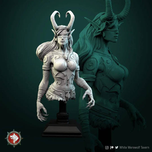 Demon Hunter | Miniature Bust | White Werewolf Tavern - Tattles Told 3D