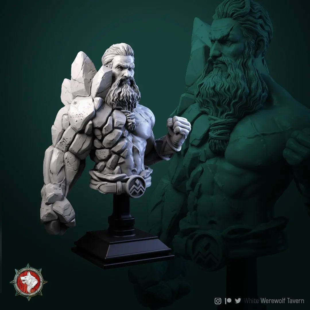 Earth Master | Miniature Bust | White Werewolf Tavern - Tattles Told 3D