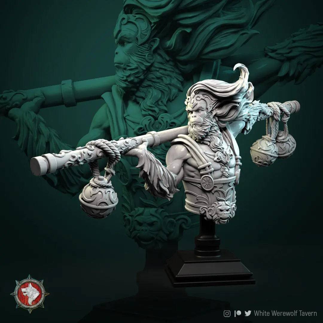 Garoto the Warlord | Miniature Bust | White Werewolf Tavern - Tattles Told 3D