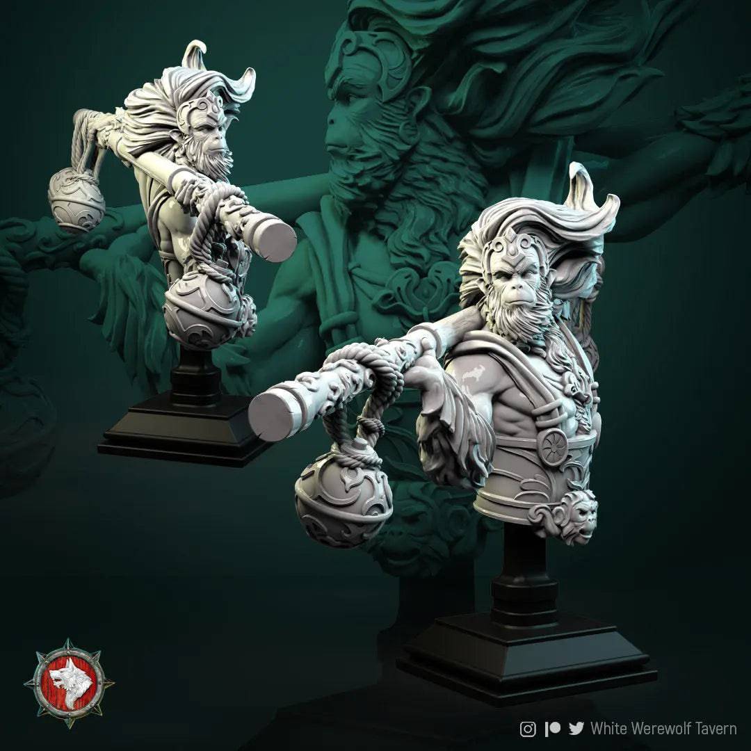 Garoto the Warlord | Miniature Bust | White Werewolf Tavern - Tattles Told 3D