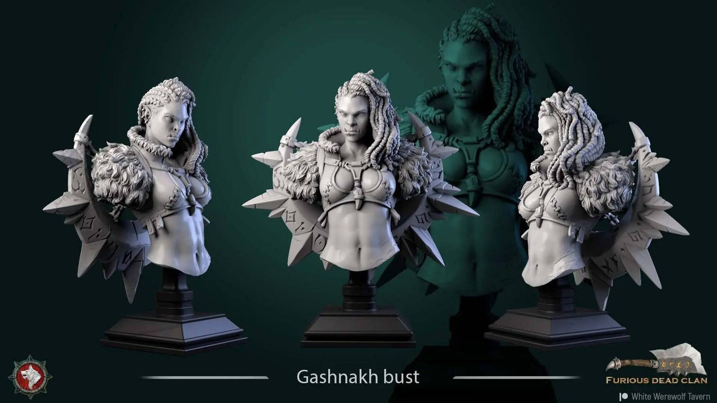 Gashnakh | Miniature Bust | White Werewolf Tavern - Tattles Told 3D