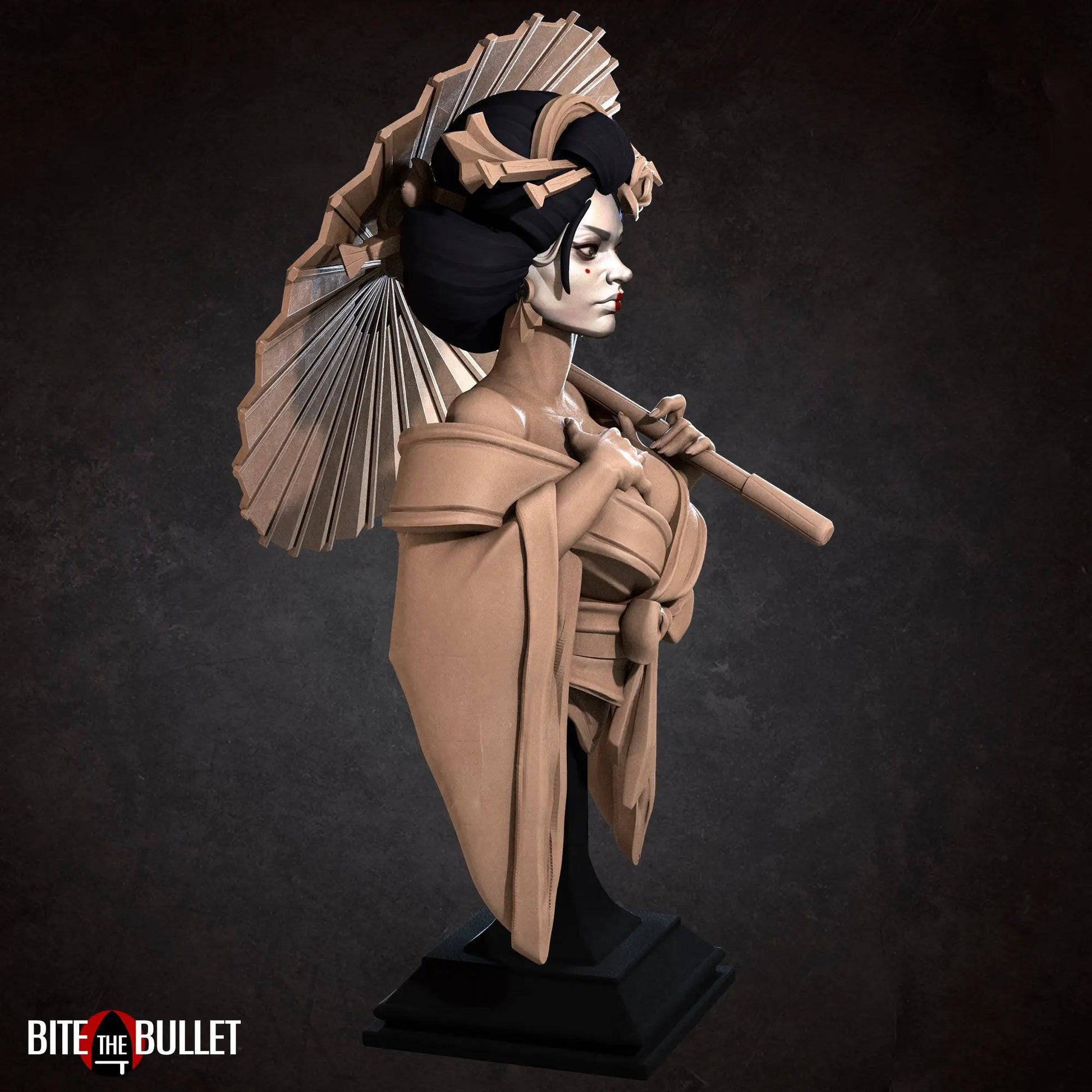 Geisha | Miniature Bust | Bite the Bullet - Tattles Told 3D