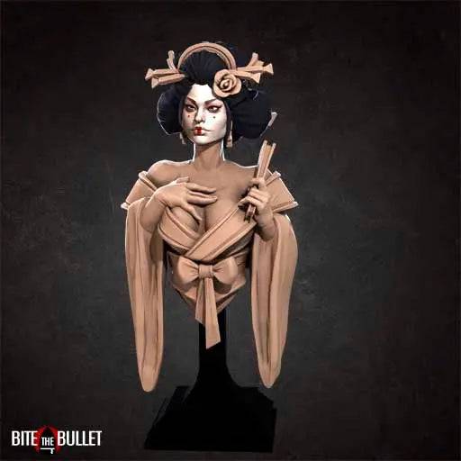 Geisha | Miniature Bust | Bite the Bullet - Tattles Told 3D