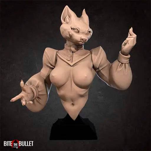 Mahrian Kitsune Foxfolk | Miniature Bust | Bite the Bullet - Tattles Told 3D