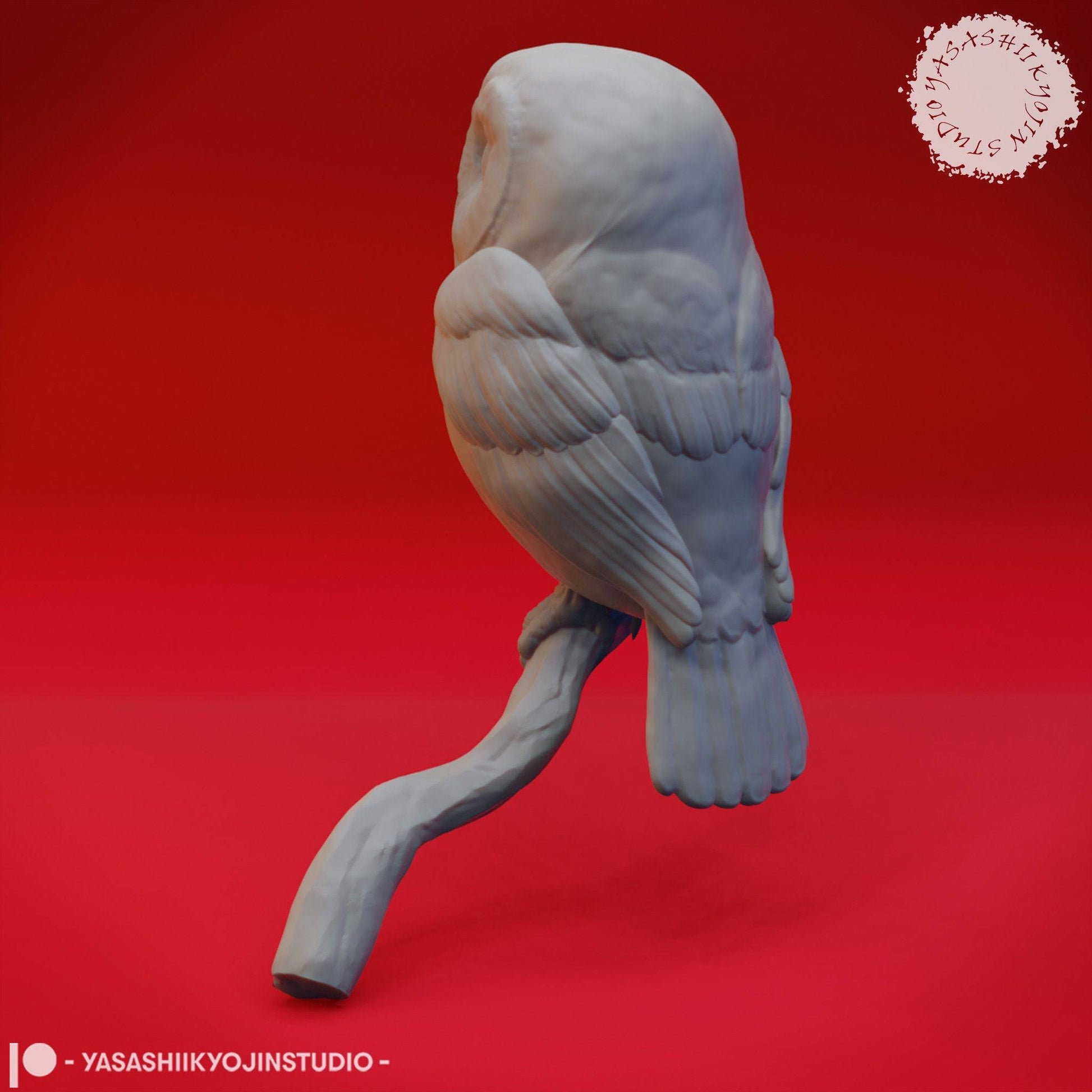 Northern Saw Whet Owl | Miniature Bust | Yasashii Kyojin Studio - Tattles Told 3D