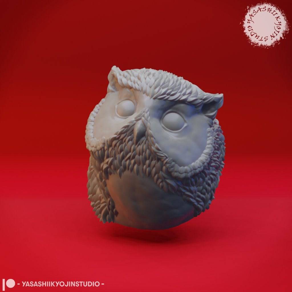 Owlbear Cub | Miniature Bust | Yasashii Kyojin Studio - Tattles Told 3D