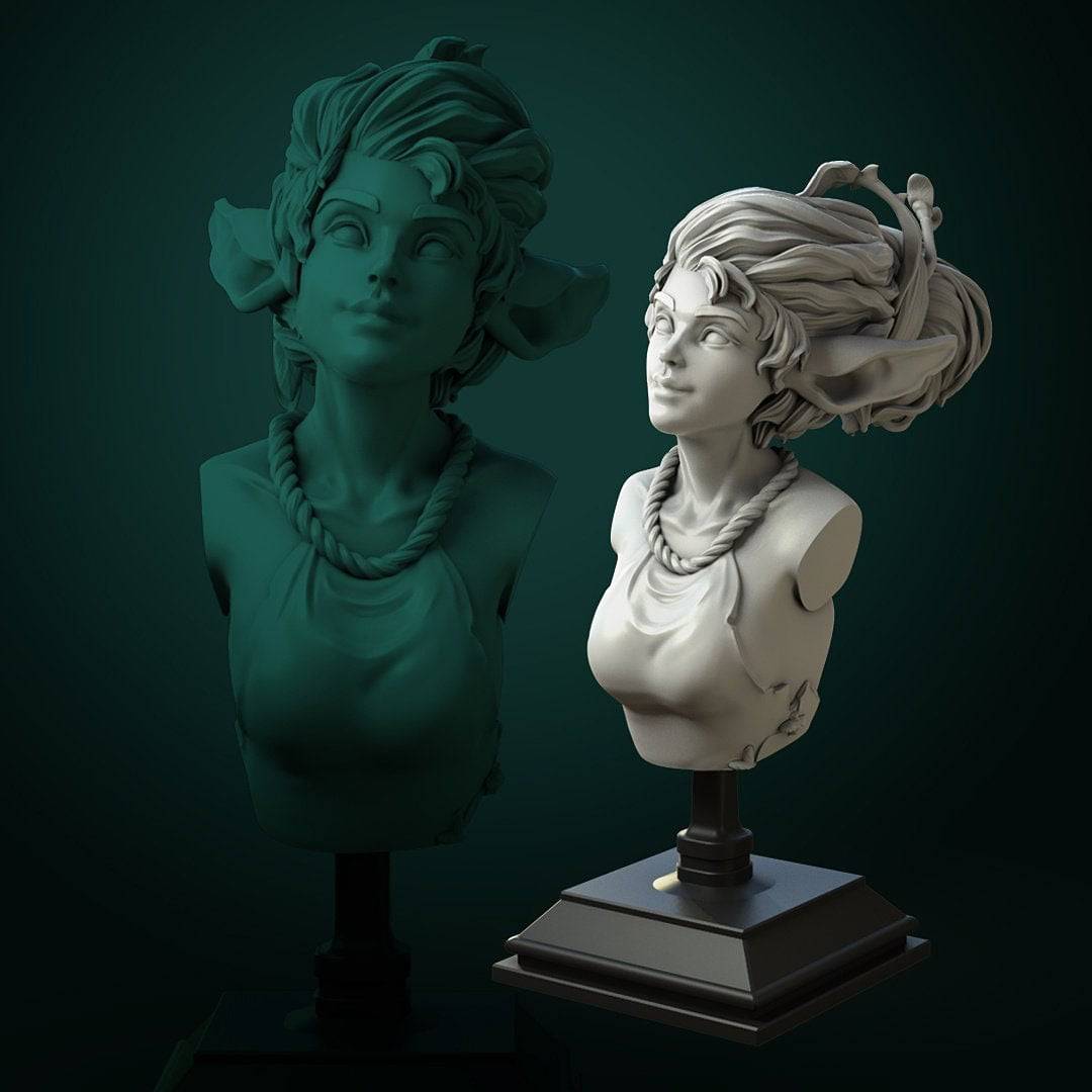 Pixie | Miniature Bust | White Werewolf Tavern - Tattles Told 3D