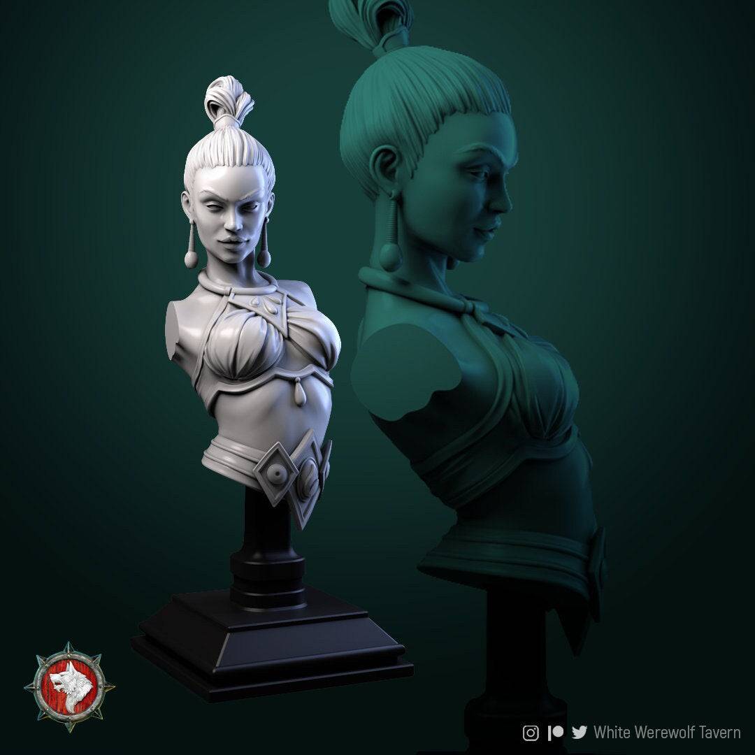 Water Master | Miniature Bust | White Werewolf Tavern - Tattles Told 3D