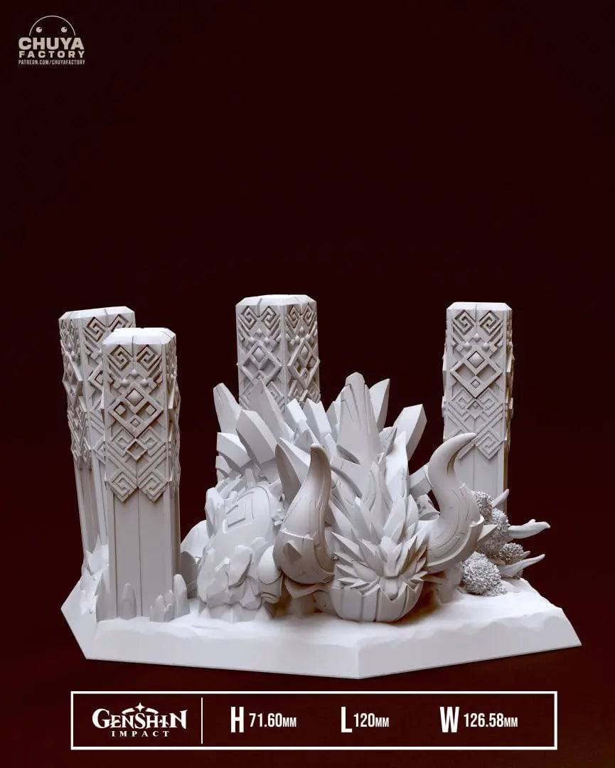 Ancient Earth Dragon, Azhdaha | Genshin Impact Resin Garage Kit Sculpture Anime Video Game Fan Art Statue | Chuya Factory - Tattles Told 3D