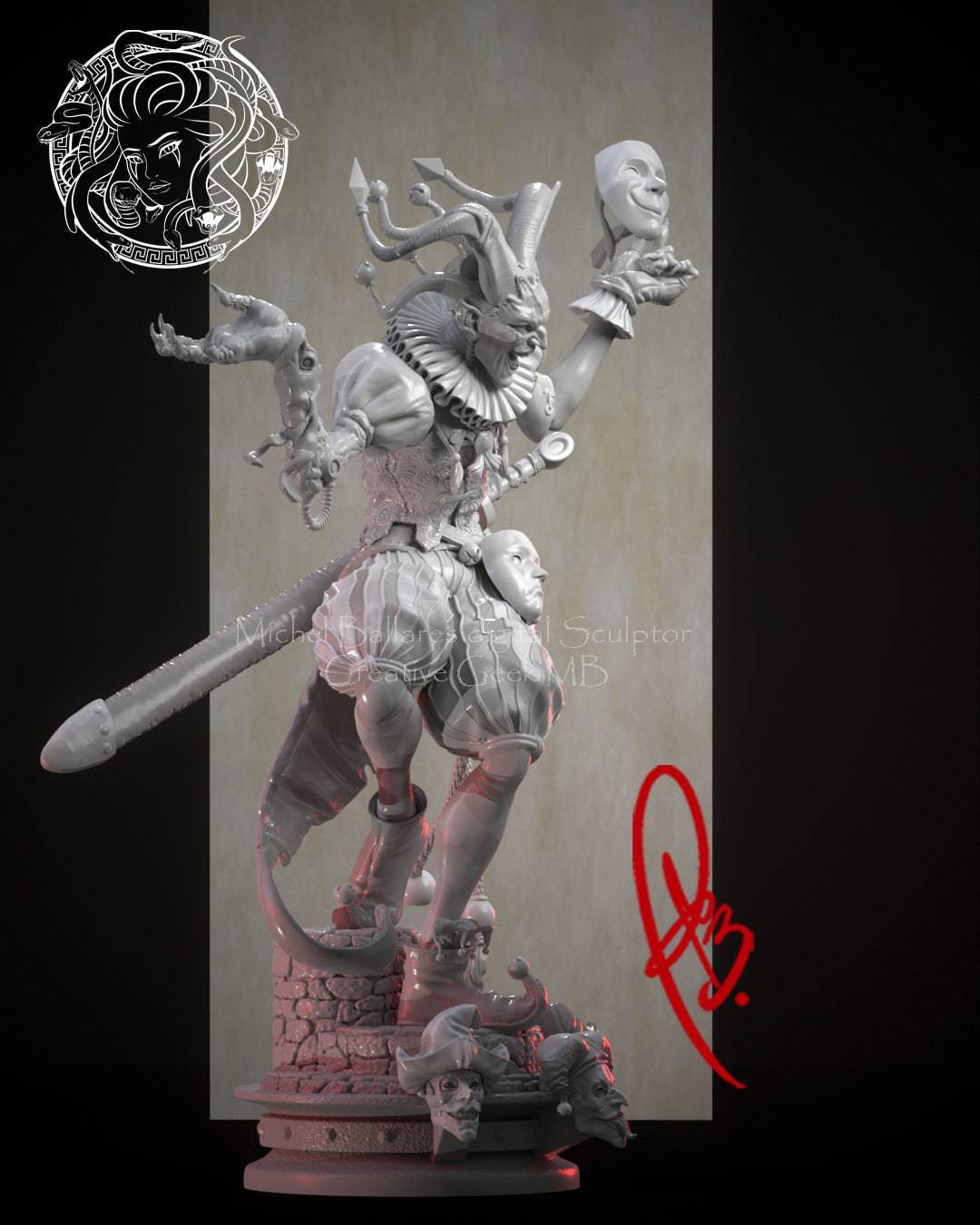 Arlequin | Resin Garage Kit Sculpture Statue | Creative Geek MB - Tattles Told 3D