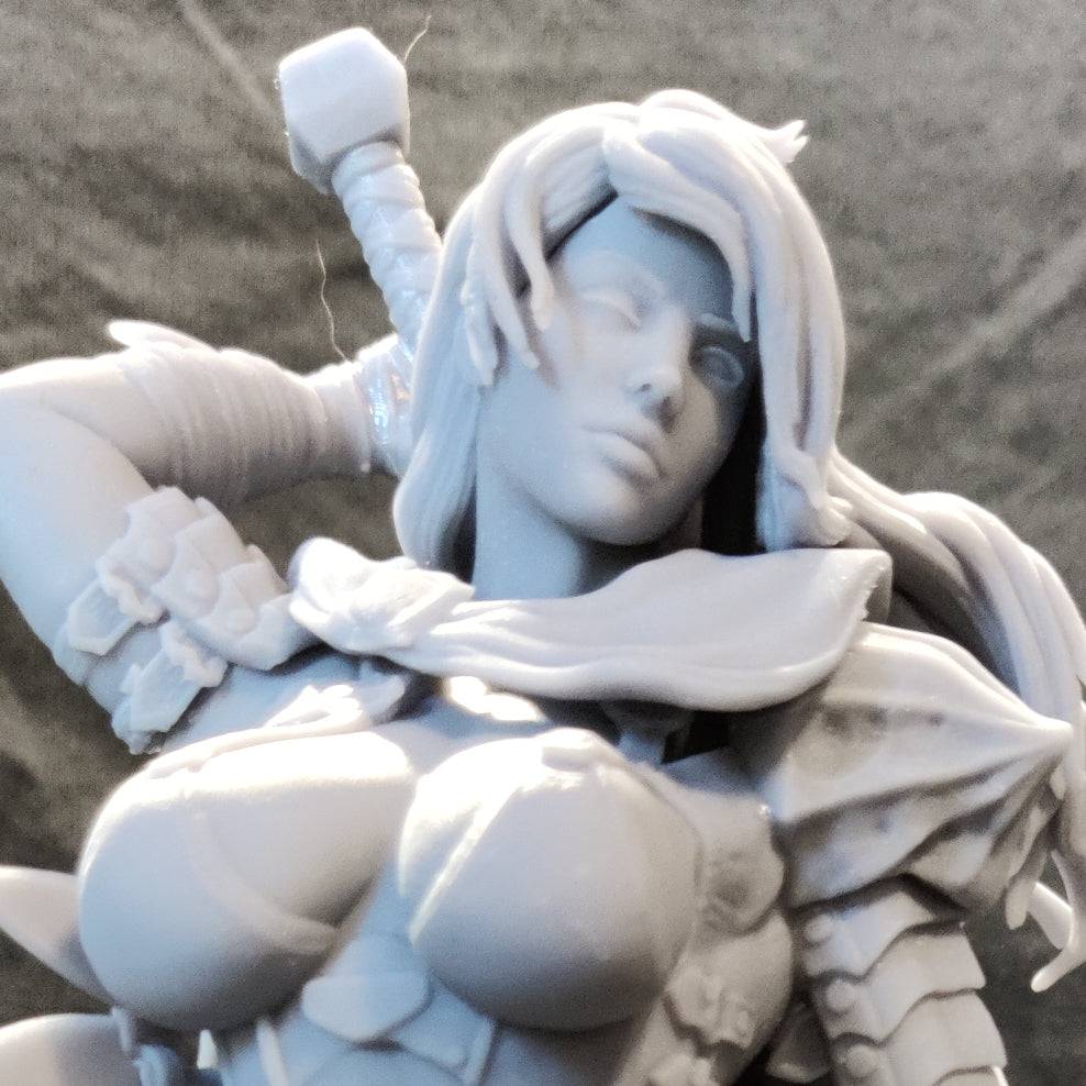 Black Swordswoman | Resin Garage Kit Sculpture Anime Video Game Fan Art Statue | Creative Geek MB - Tattles Told 3D