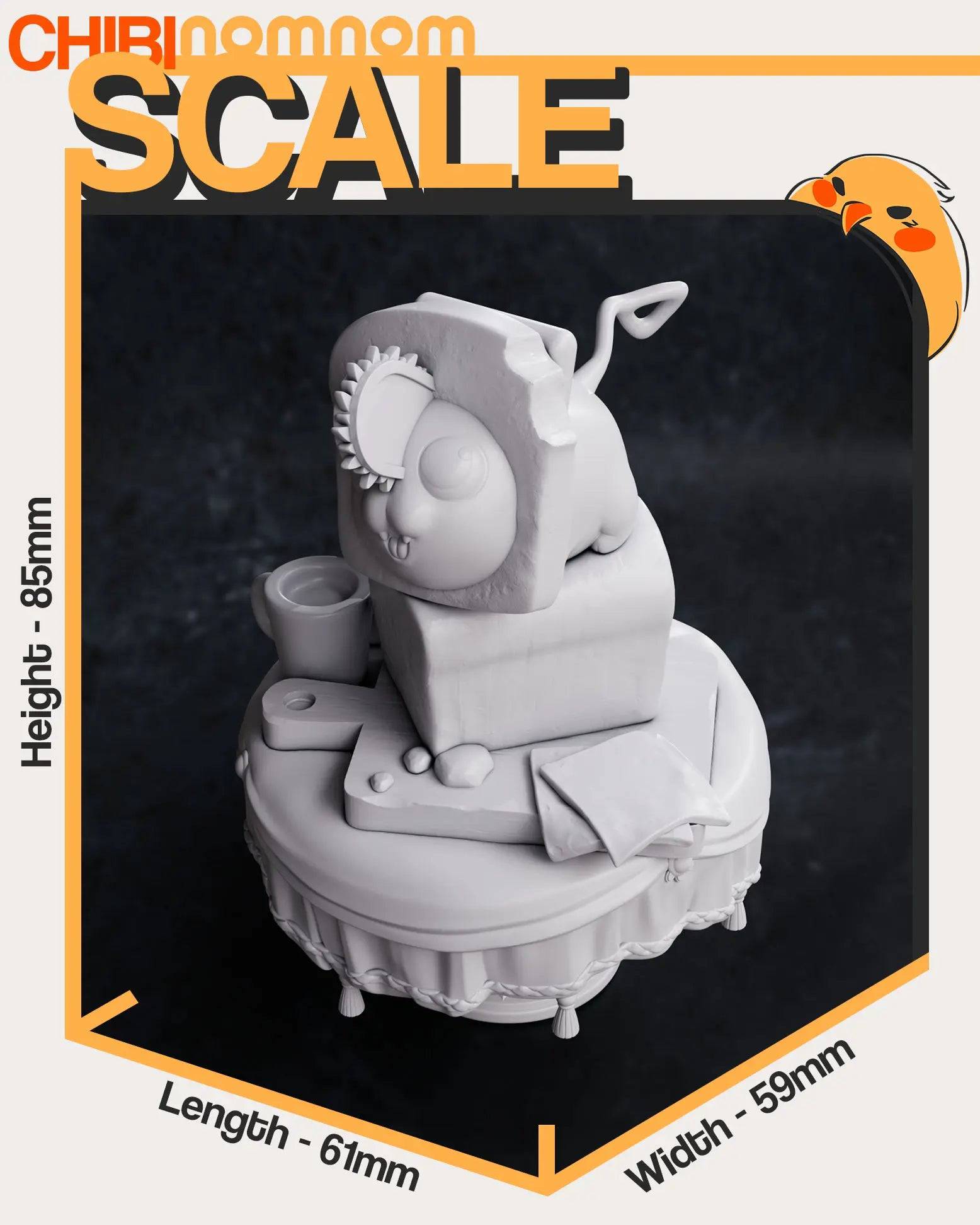 Chainsaw Demon Loaf | Resin Garage Kit Sculpture Anime Video Game Fan Art Statue | Nomnom Figures - Tattles Told 3D