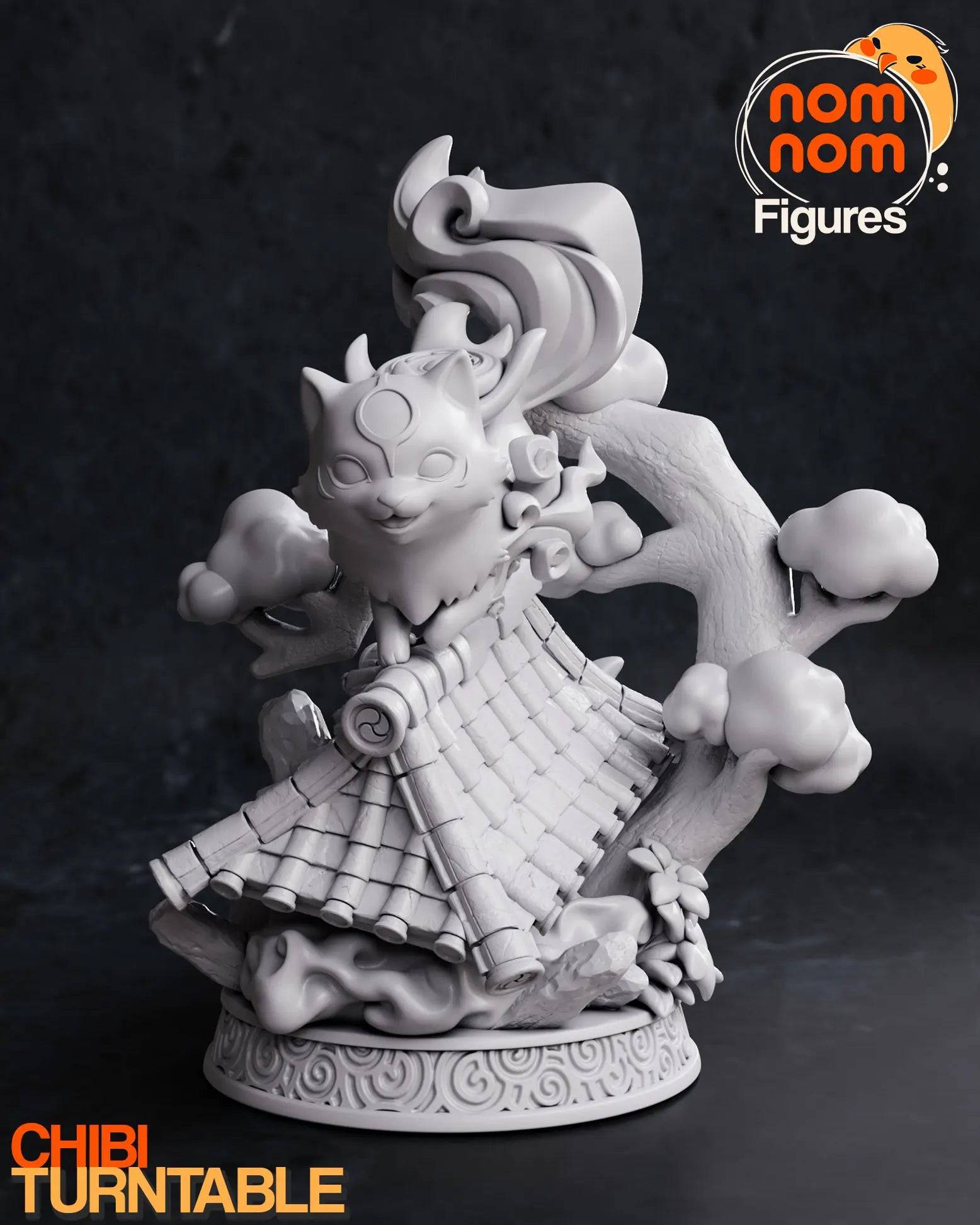 Chibi Adorable Sun Goddess Pupper | Resin Garage Kit Sculpture Anime Video Game Fan Art Statue | Nomnom Figures - Tattles Told 3D