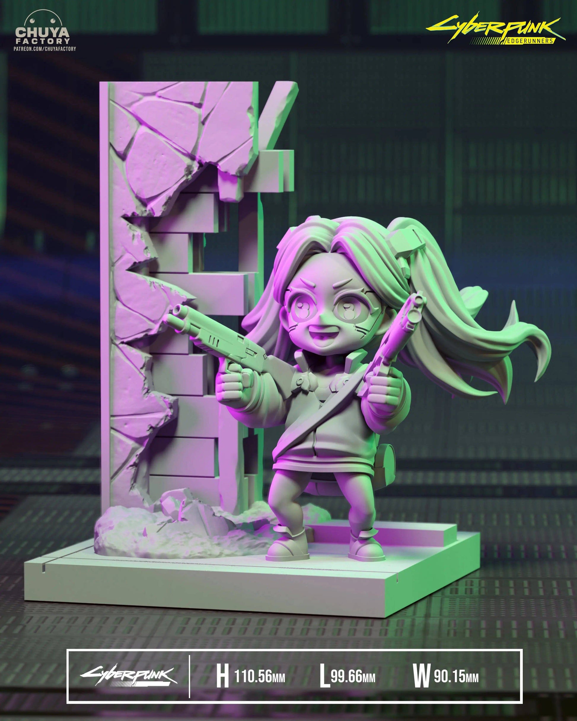 Chibi Cyber Gremlin | Resin Garage Kit Sculpture Anime Video Game Fan Art Statue | Chuya Factory - Tattles Told 3D