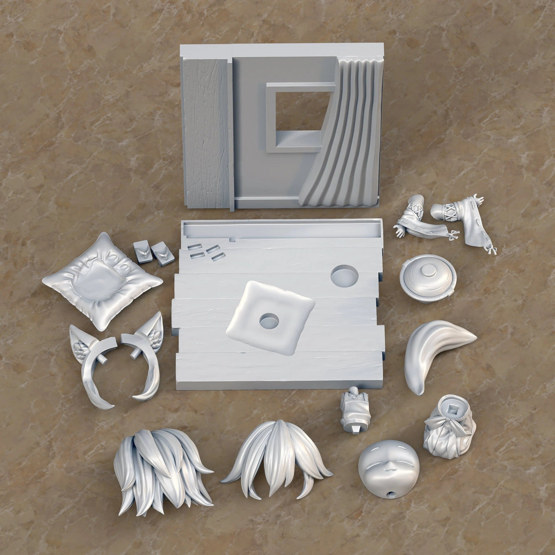Chibi Helpful Fox | Resin Garage Kit Sculpture Anime Fan Art Statue | Chuya Factory - Tattles Told 3D