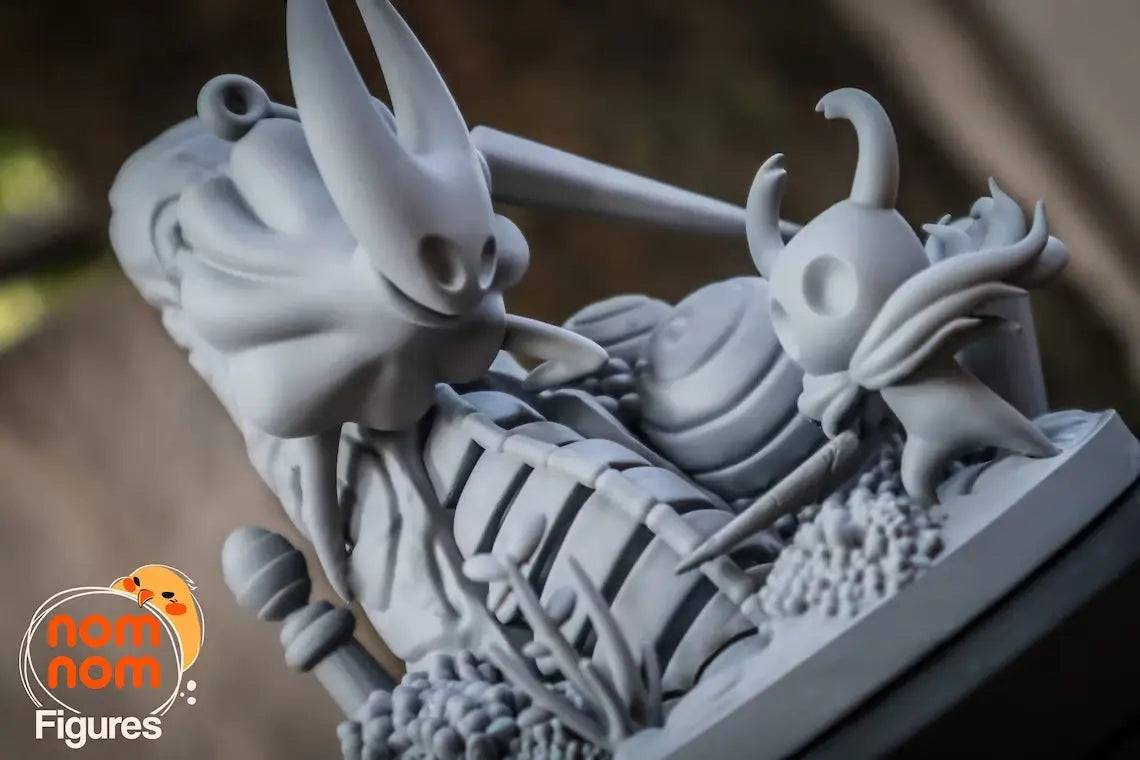 Chibi Knight and Hornet | Resin Garage Kit Sculpture Anime Video Game Fan Art Statue | Nomnom Figures - Tattles Told 3D