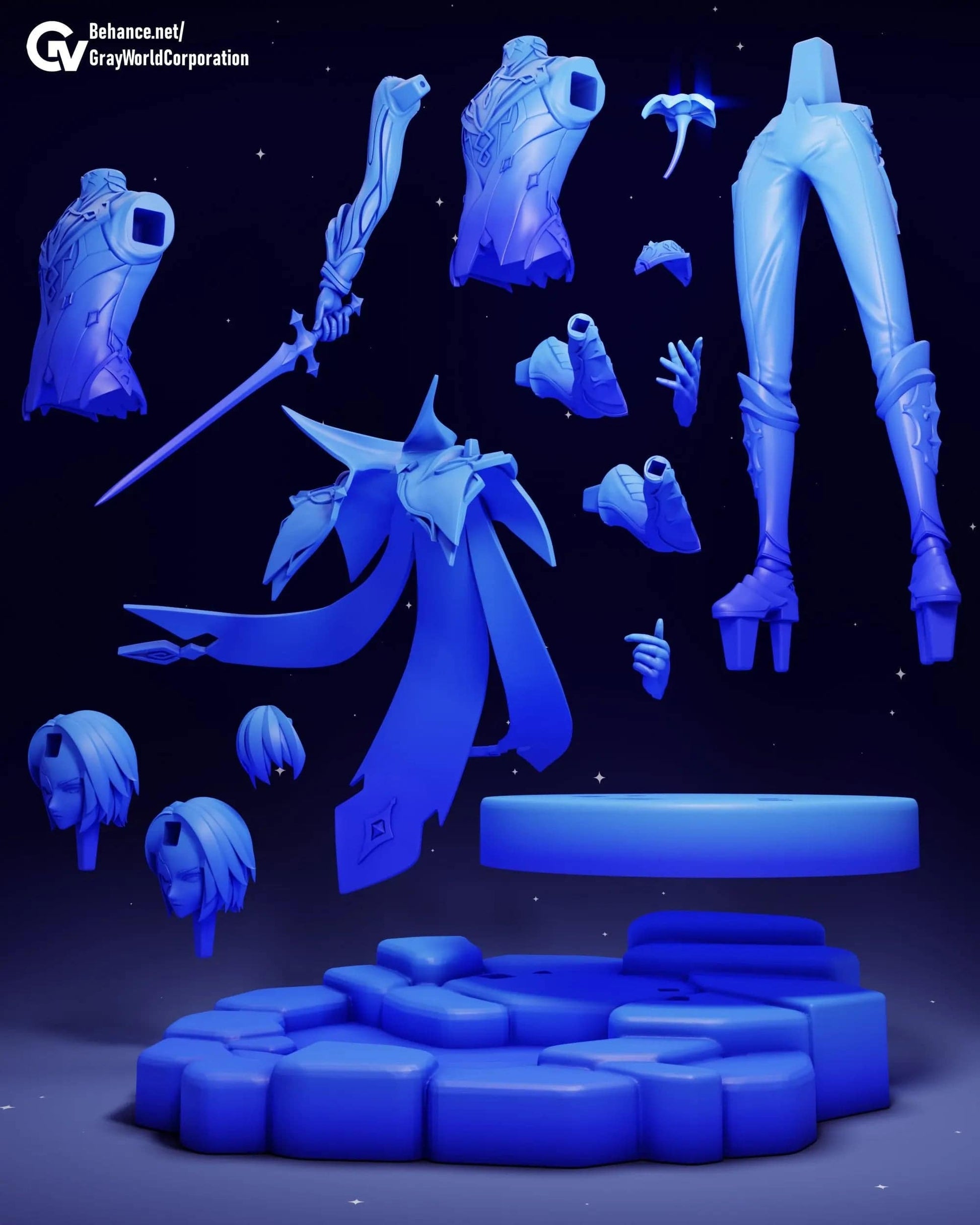 Dainsleif | Resin Garage Kit Sculpture Anime Video Game Fan Art Statue | Gray World Corporation - Tattles Told 3D