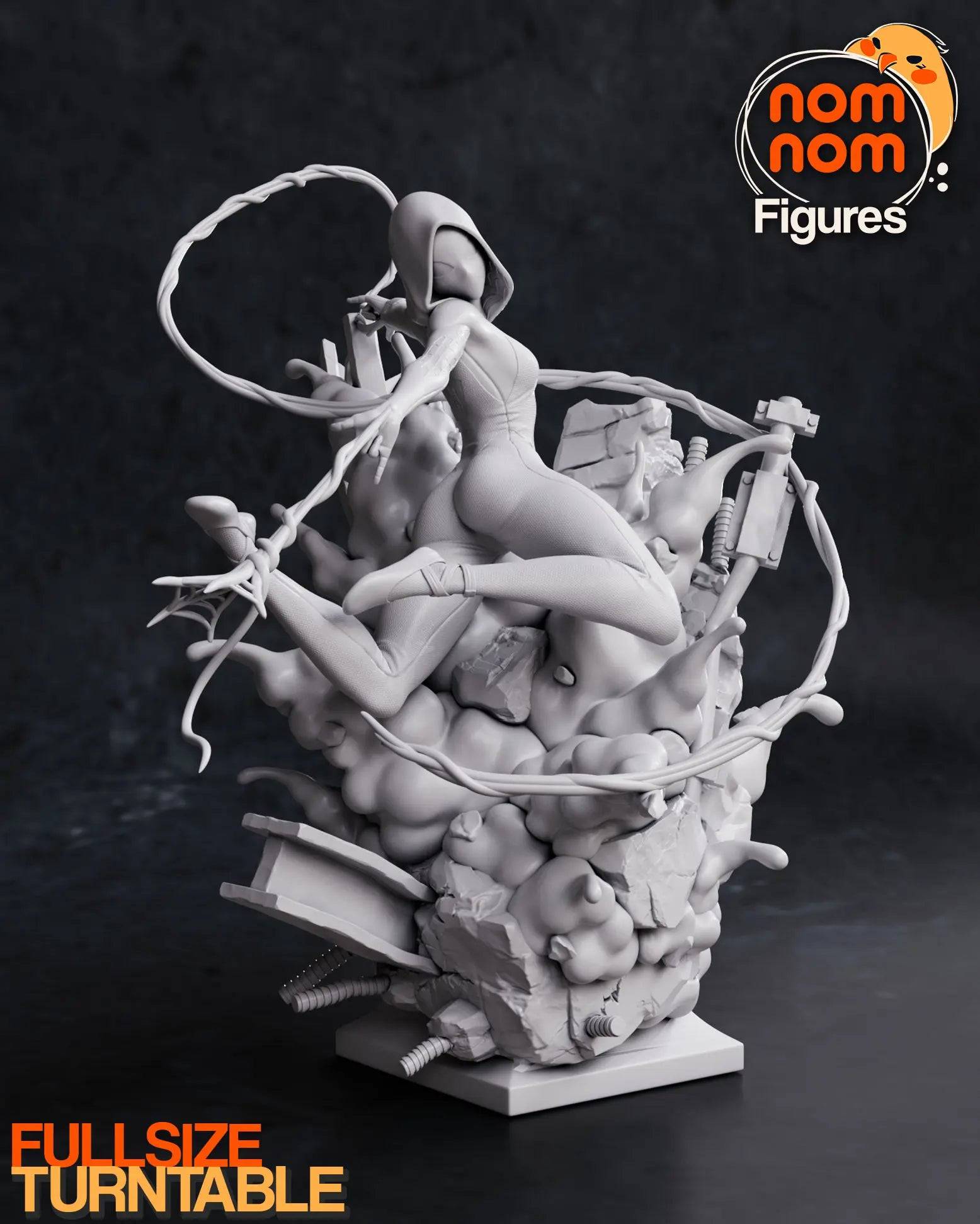 Dancing White Spider | Resin Garage Kit Sculpture Anime Video Game Fan Art Statue | Nomnom Figures - Tattles Told 3D