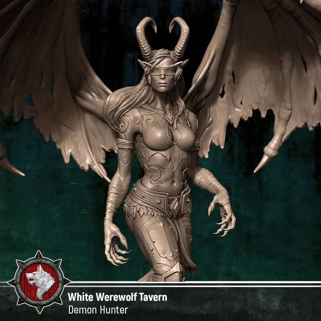 Demon Hunter | TTRPG Miniature | White Werewolf Tavern - Tattles Told 3D