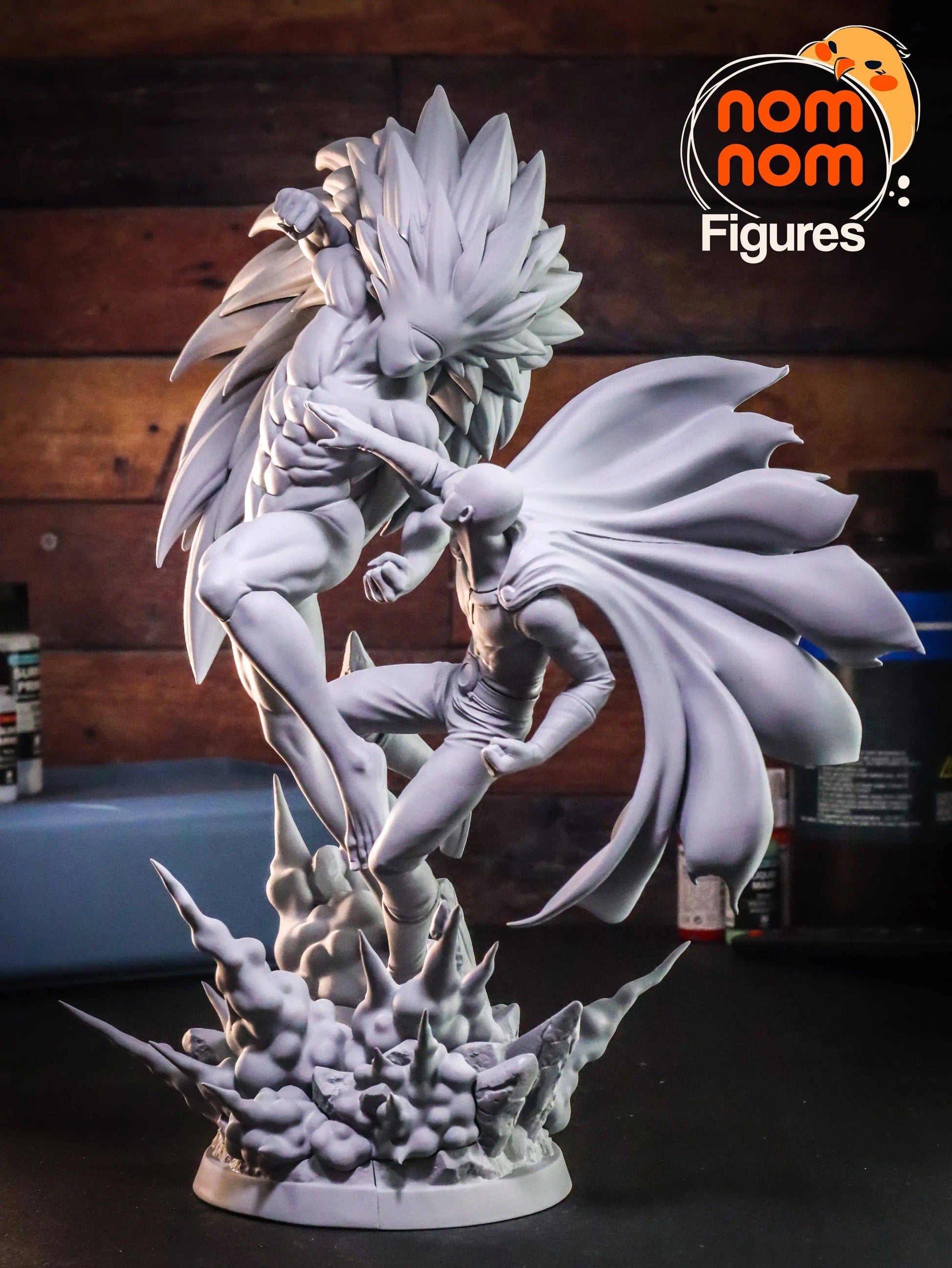 Epic Battle Settled with One Punch | Resin Garage Kit Sculpture Anime Video Game Fan Art Statue | Nomnom Figures - Tattles Told 3D