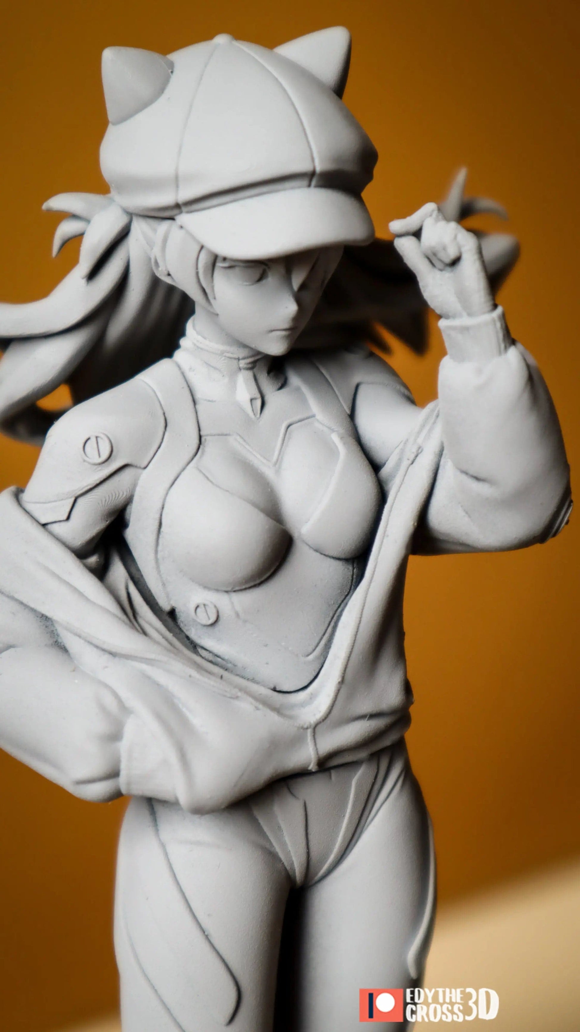 Fiery Teenage Mech-Pilot | Resin Garage Kit Sculpture Anime Video Game Fan Art Statue | Nomnom Figures - Tattles Told 3D
