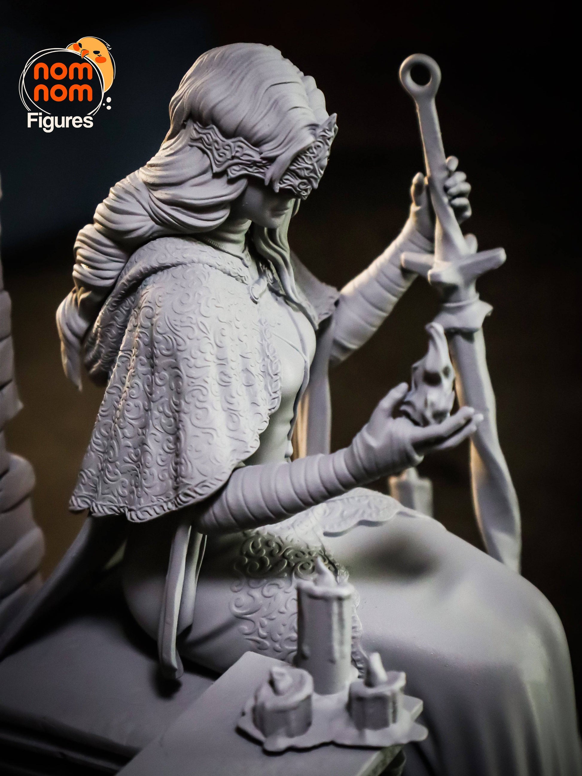 Fire Protecting Maiden | Resin Garage Kit Sculpture Anime Video Game Fan Art Statue | Nomnom Figures - Tattles Told 3D