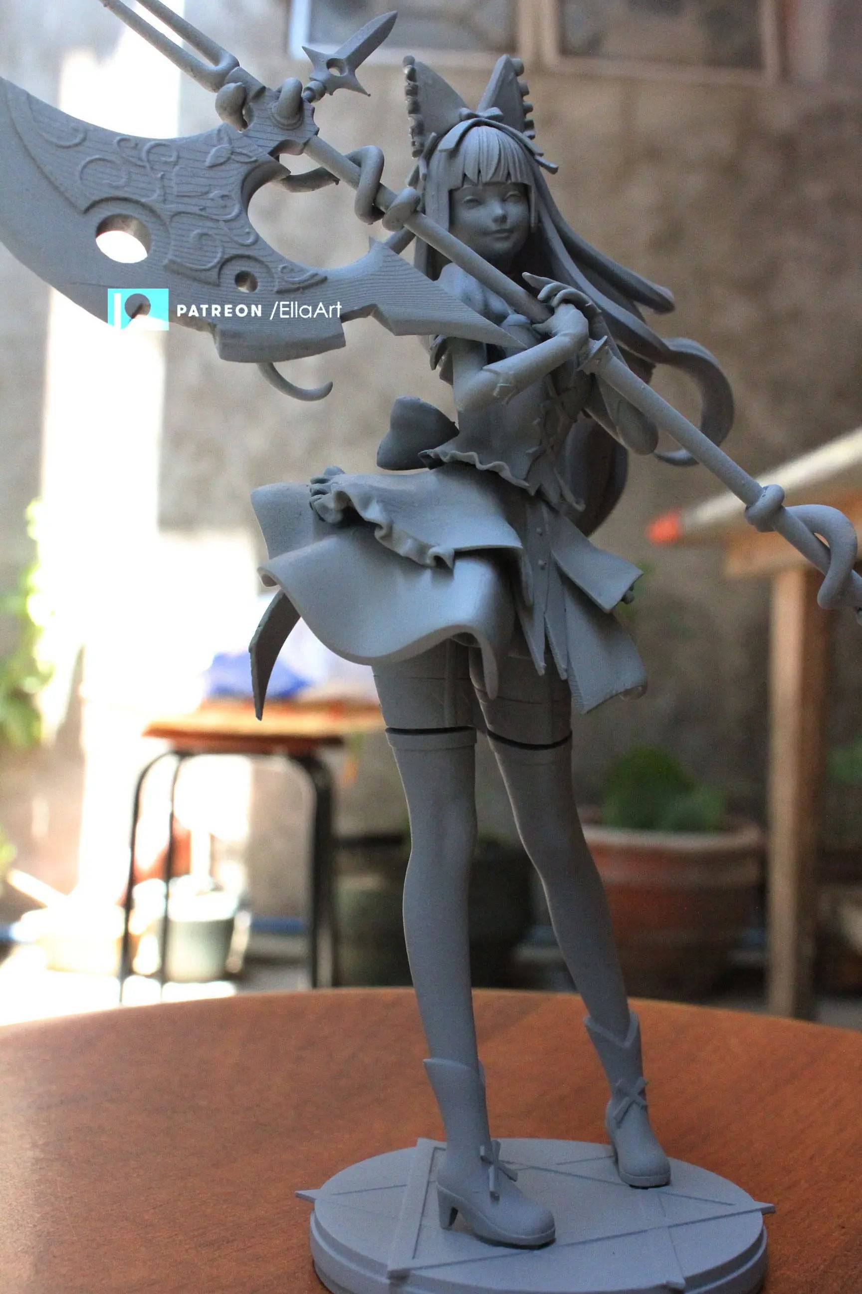 Girl and Her Axe | Resin Garage Kit Sculpture Anime Video Game Fan Art Statue | Nomnom Figures - Tattles Told 3D