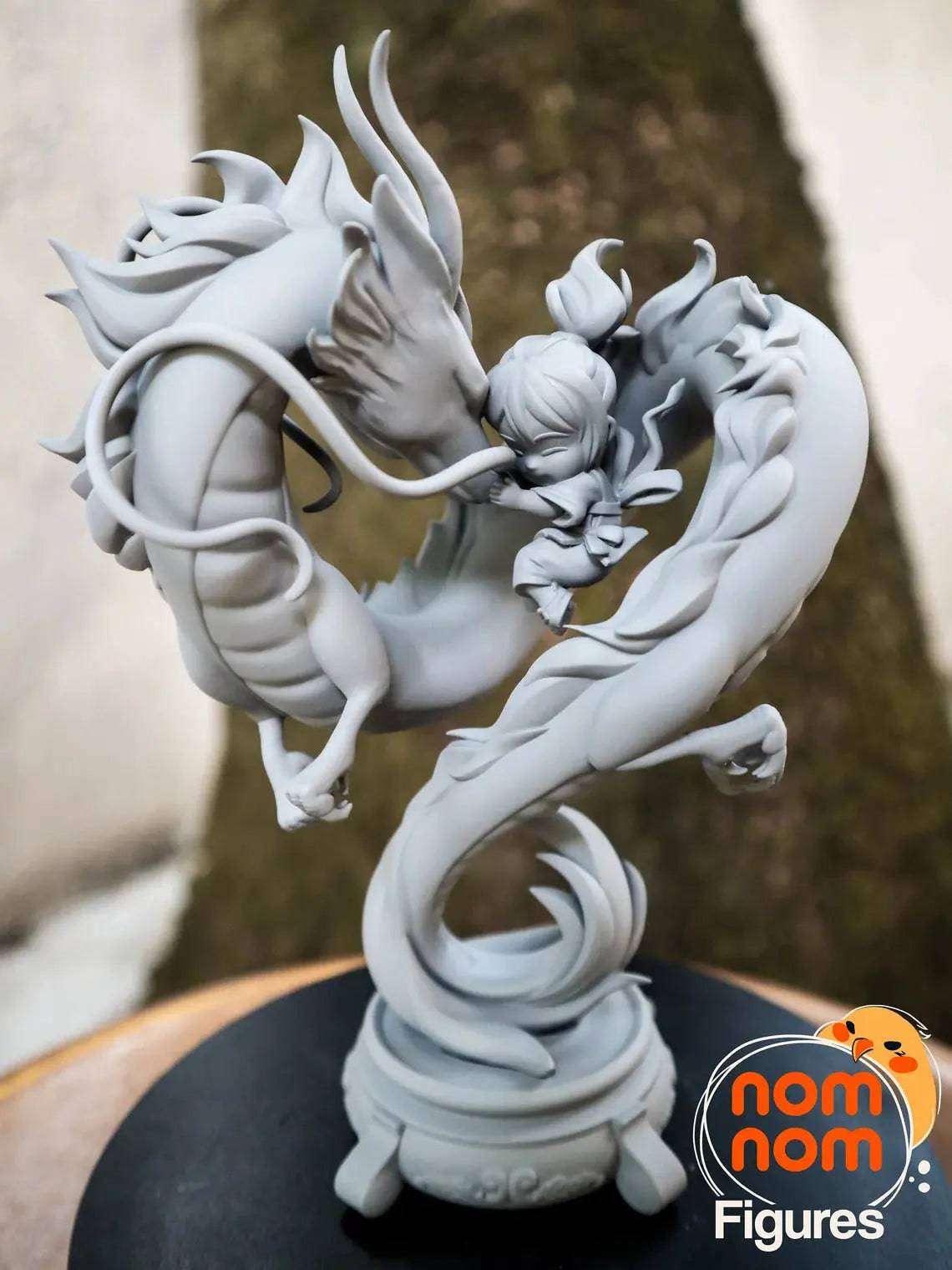 Girl and Her River Spirit | Resin Garage Kit Sculpture Anime Video Game Fan Art Statue | Nomnom Figures - Tattles Told 3D