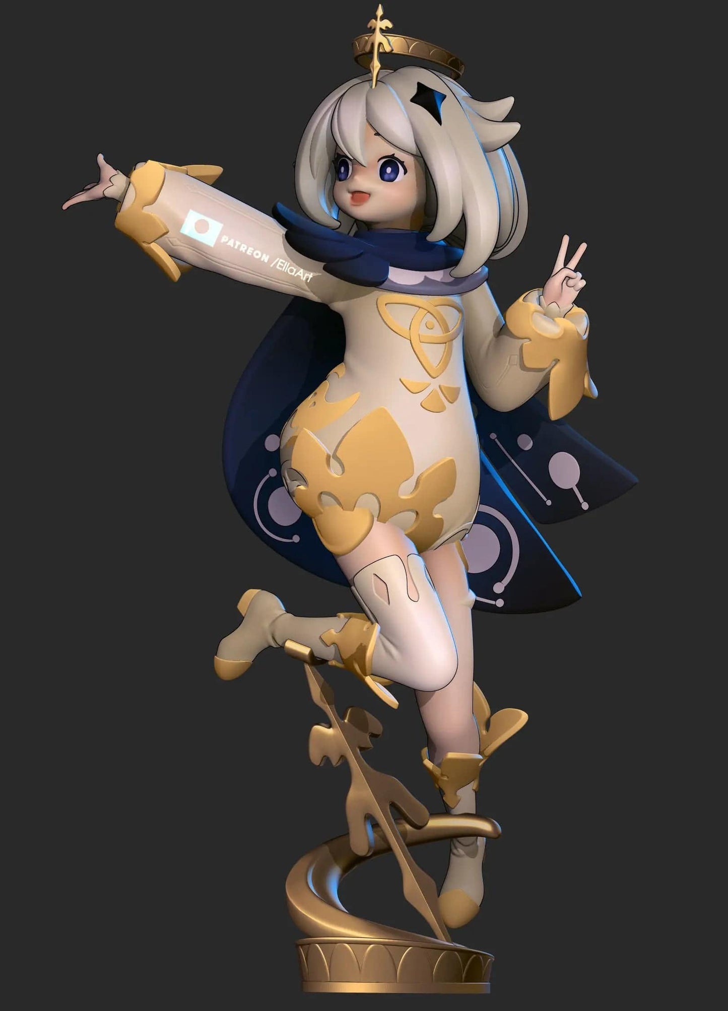 Little Yellow Fairy, Paimon | Genshin Impact Resin Garage Kit Sculpture Anime Video Game Fan Art Statue | Nomnom Figures - Tattles Told 3D