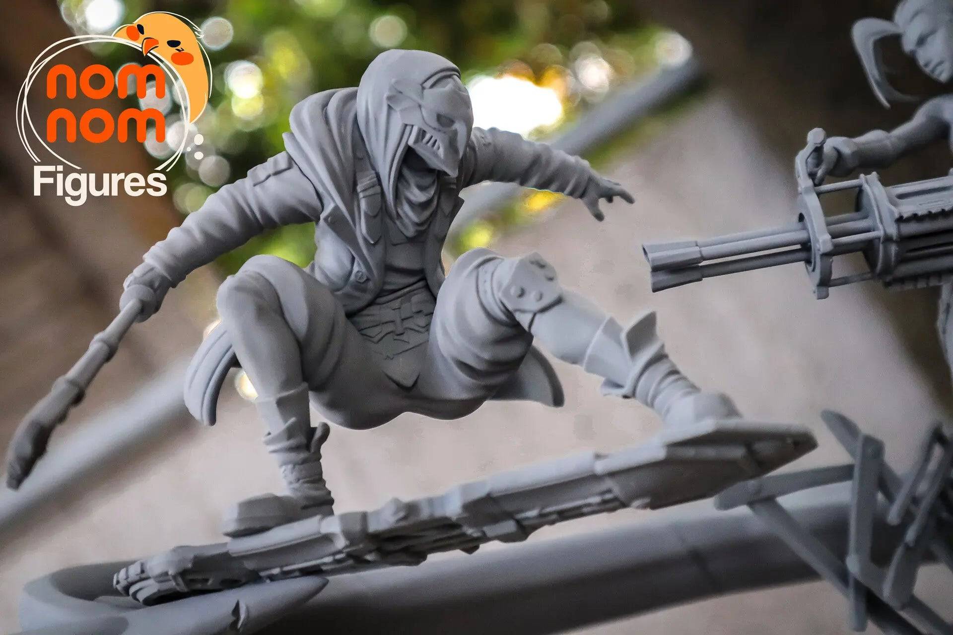 Loose Cannon (and A Little Man) | Resin Garage Kit Sculpture Anime Video Game Fan Art Statue | Nomnom Figures - Tattles Told 3D
