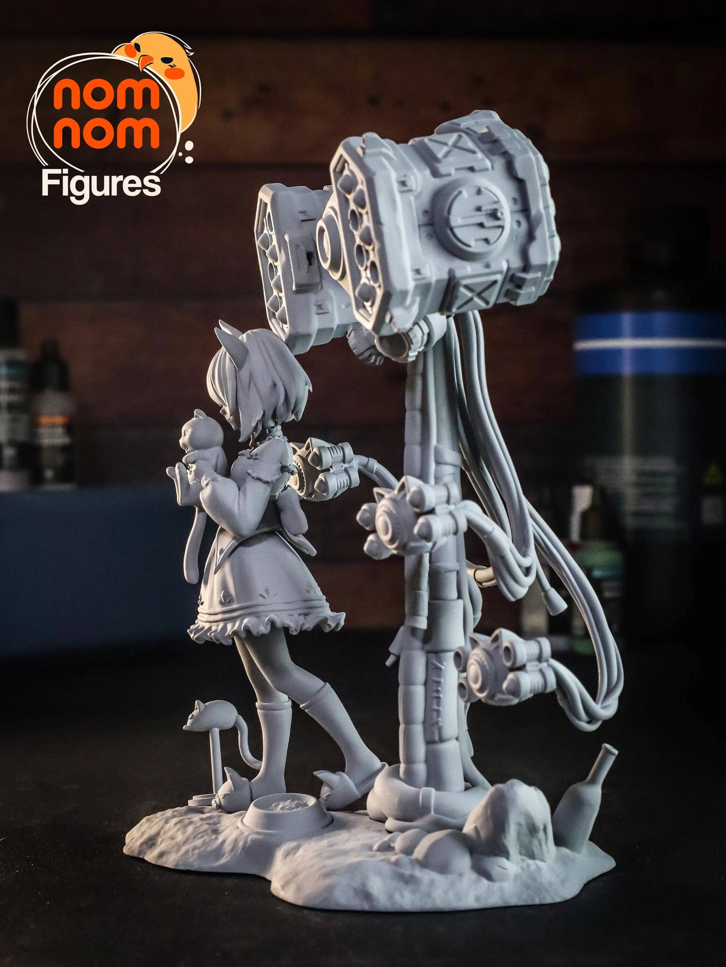 Luna x Tofu | Resin Garage Kit Sculpture Anime Statue | Nomnom Figures - Tattles Told 3D