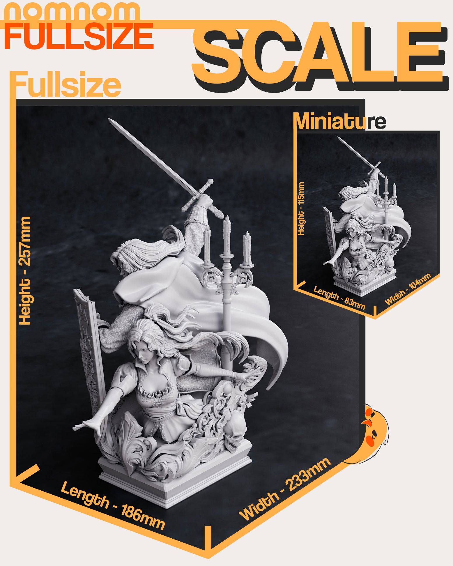Midnight Harmony | Resin Garage Kit Sculpture Anime Video Game Fan Art Statue | Nomnom Figures - Tattles Told 3D