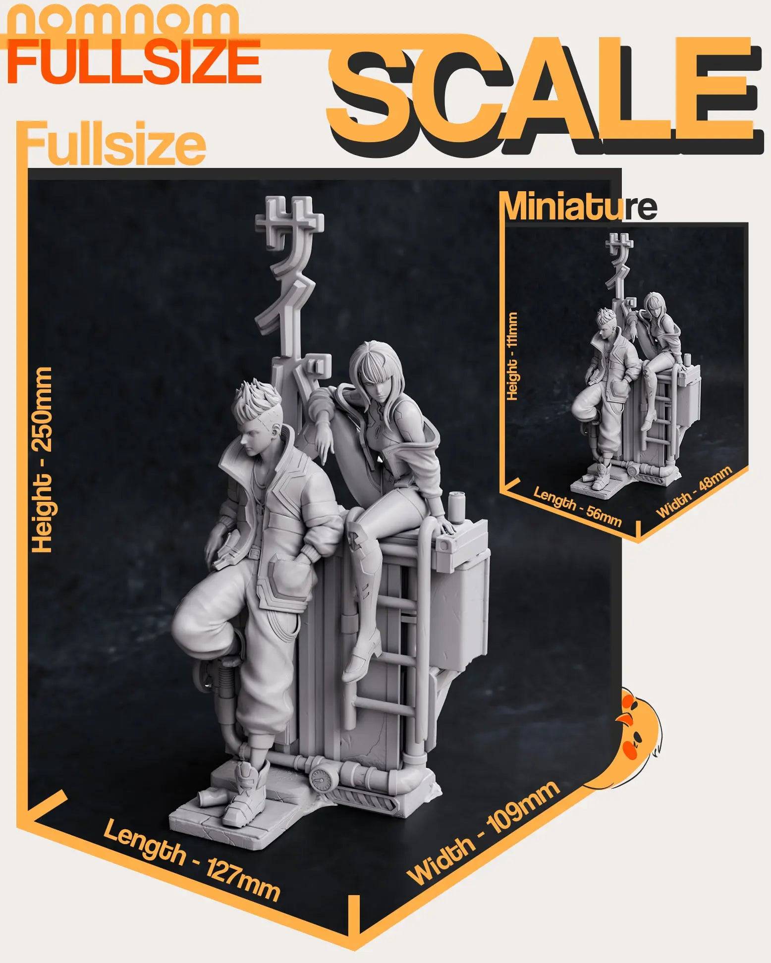 Pair of Moon-Crossed Lovers | Resin Garage Kit Sculpture Anime Video Game Fan Art Statue | Nomnom Figures - Tattles Told 3D