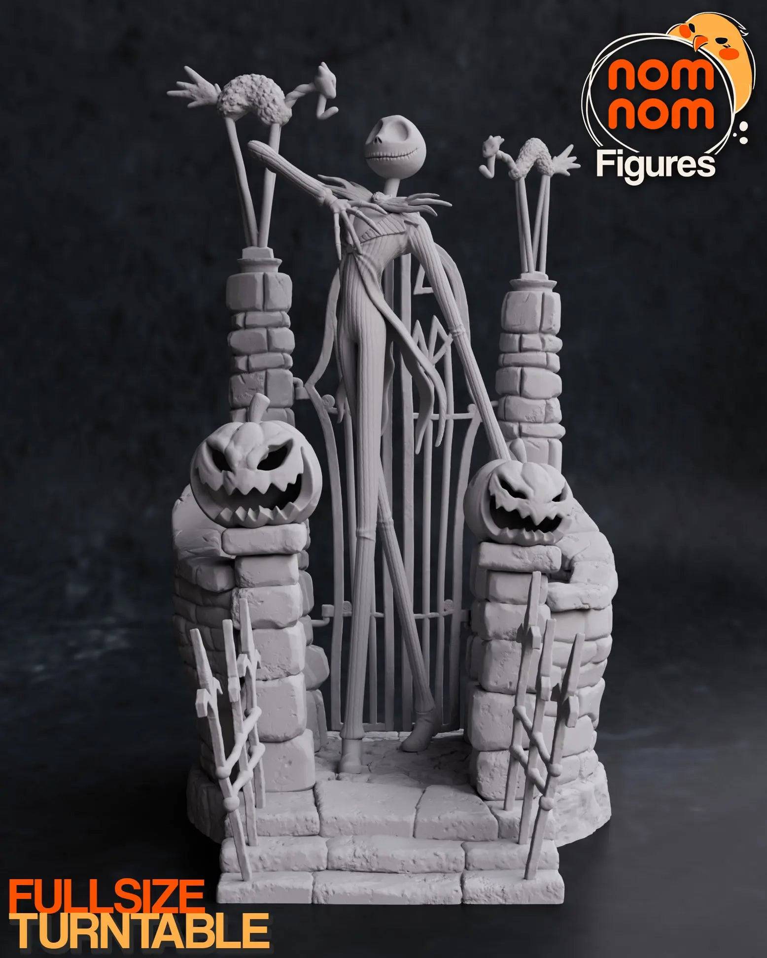 Skeletal Pumpkin King | Resin Garage Kit Sculpture Anime Video Game Fan Art Statue | Nomnom Figures - Tattles Told 3D