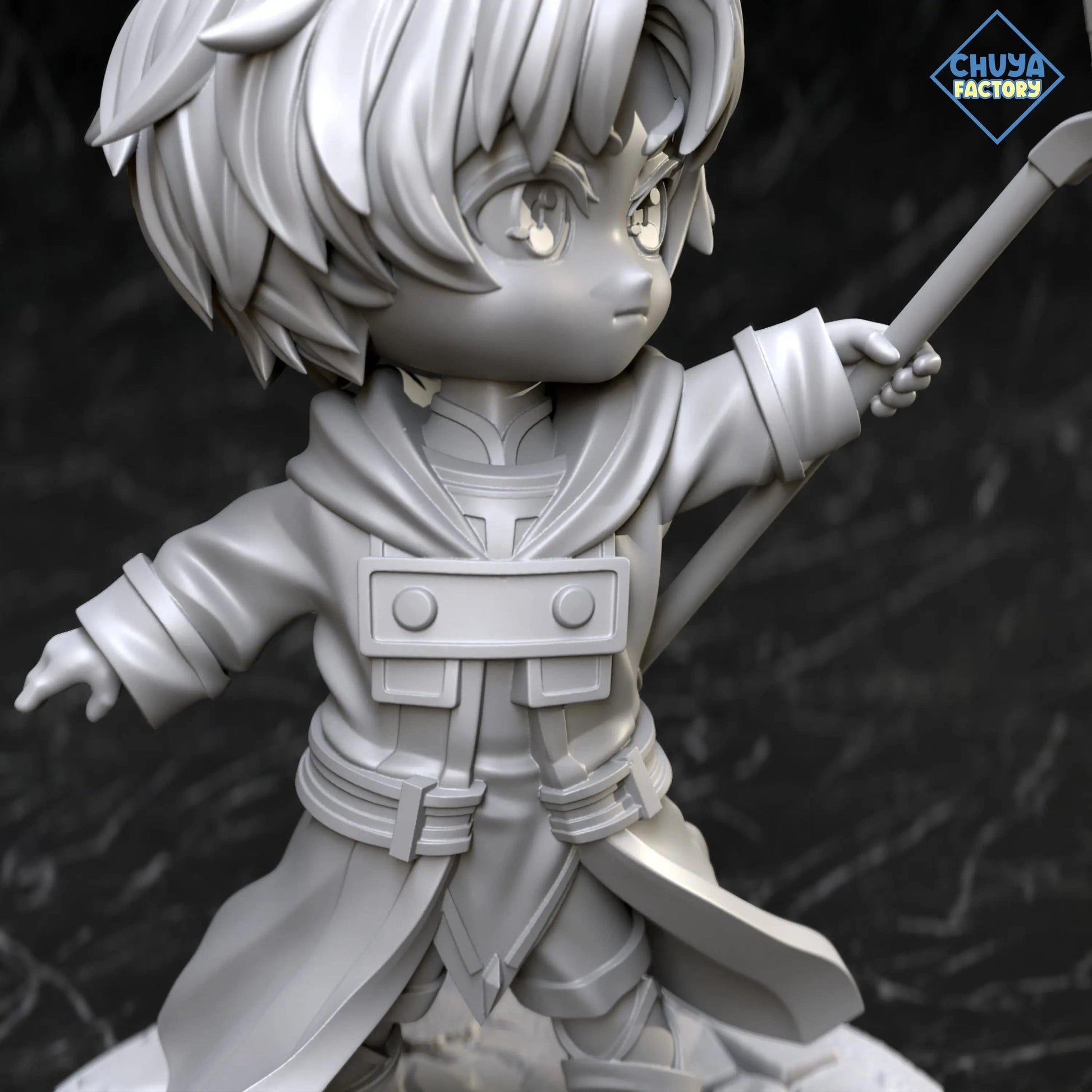 The Right Hand of the Dragon God Chibi | Resin Garage Kit Sculpture Anime Video Game Fan Art Statue | Chuya Factory - Tattles Told 3D