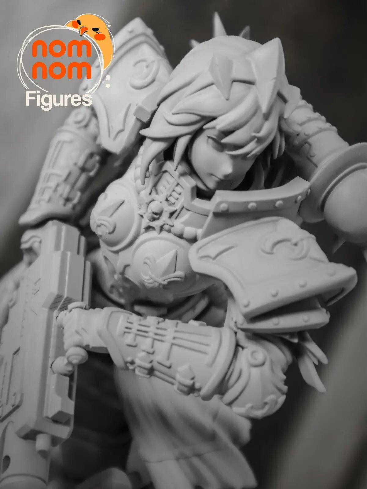 Warhammy Waifu | Resin Garage Kit Sculpture Anime Video Game Fan Art Statue | Nomnom Figures - Tattles Told 3D
