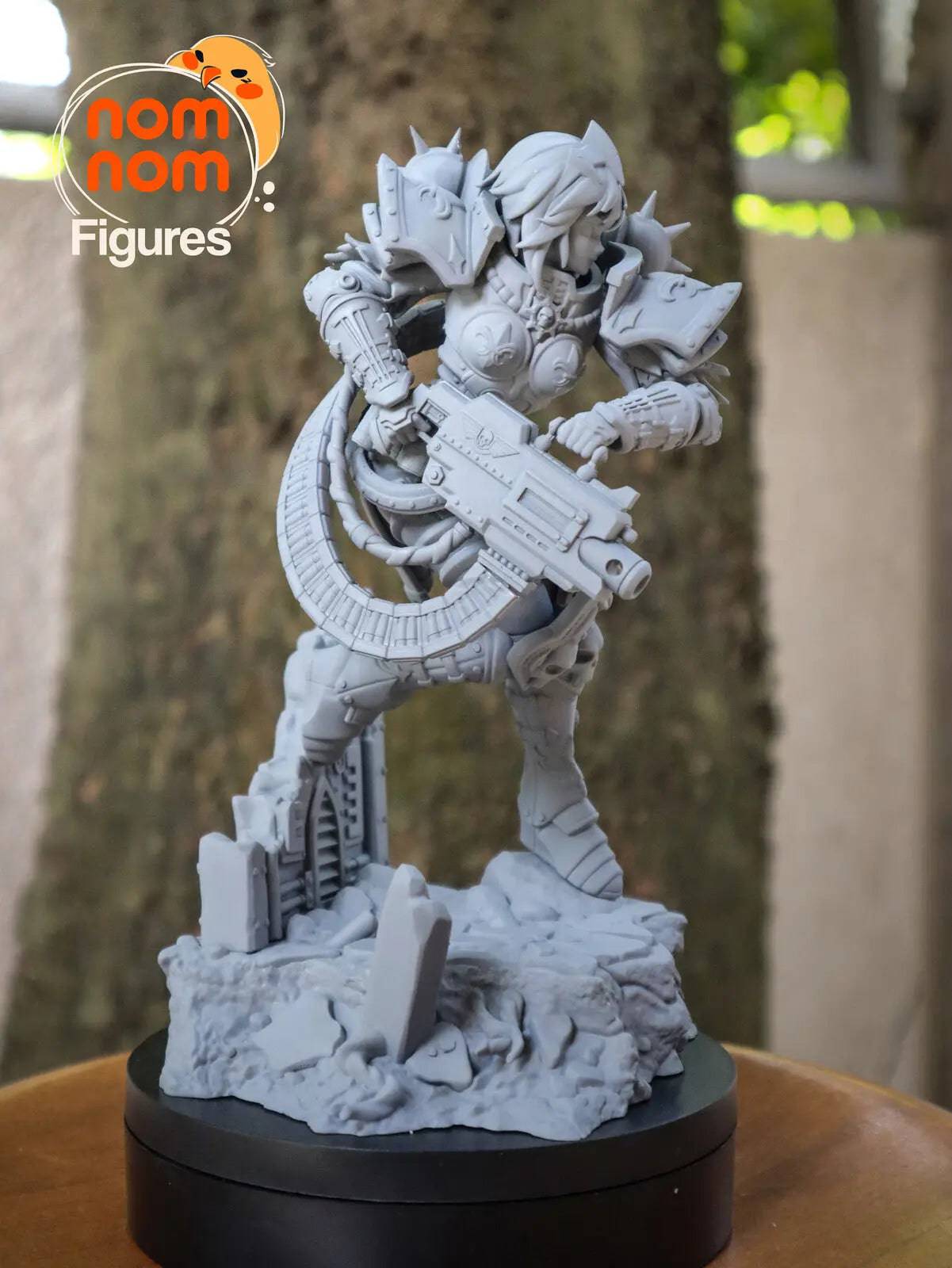 Warhammy Waifu | Resin Garage Kit Sculpture Anime Video Game Fan Art Statue | Nomnom Figures - Tattles Told 3D