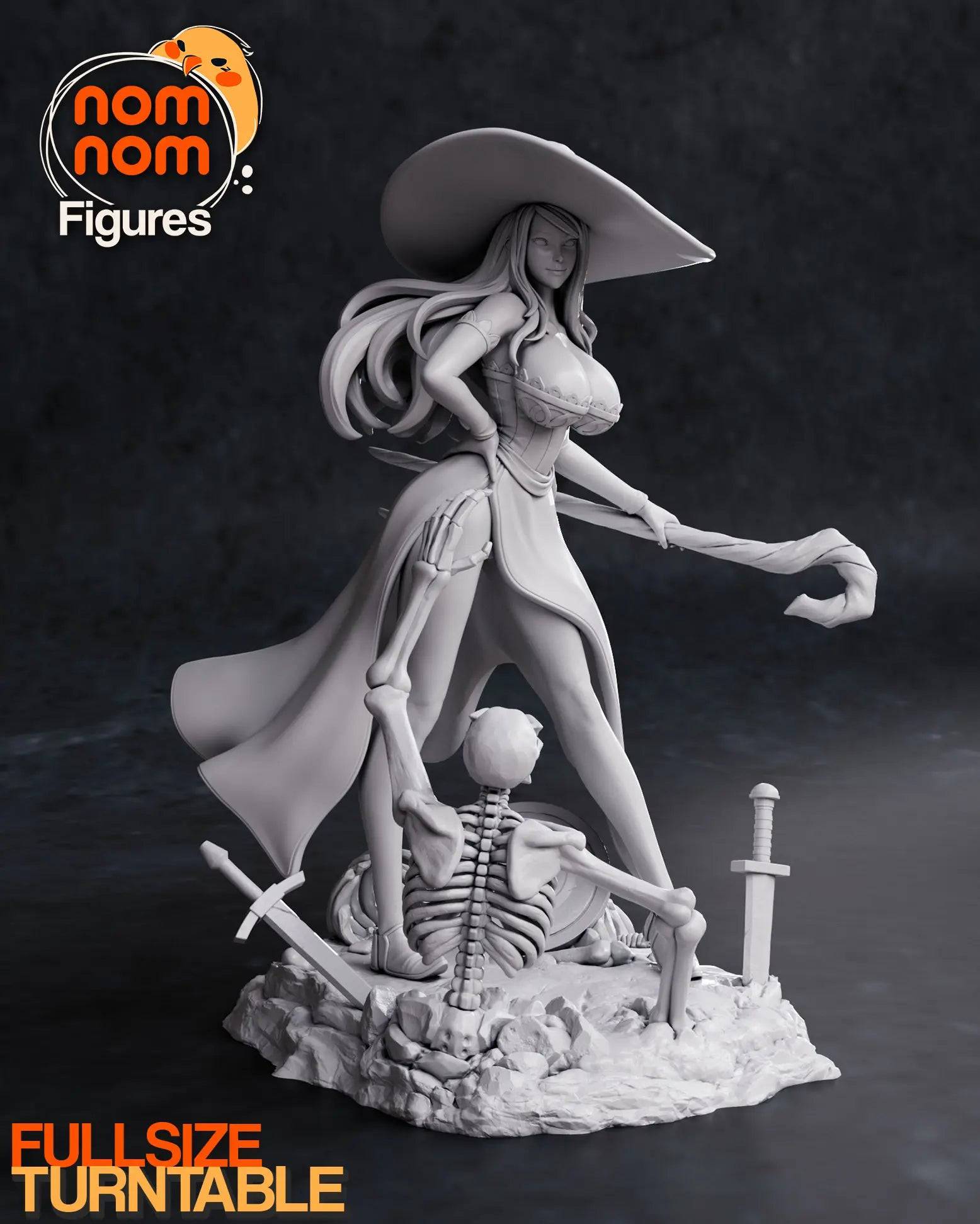 Witchy Hero | Resin Garage Kit Sculpture Anime Video Game Fan Art Statue | Nomnom Figures - Tattles Told 3D