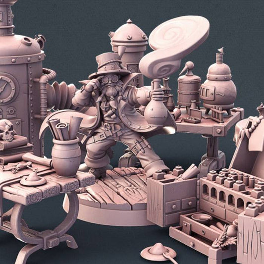 Alchemist Laboratory | Miniature Scene Full Set | STL Miniatures - Tattles Told 3D