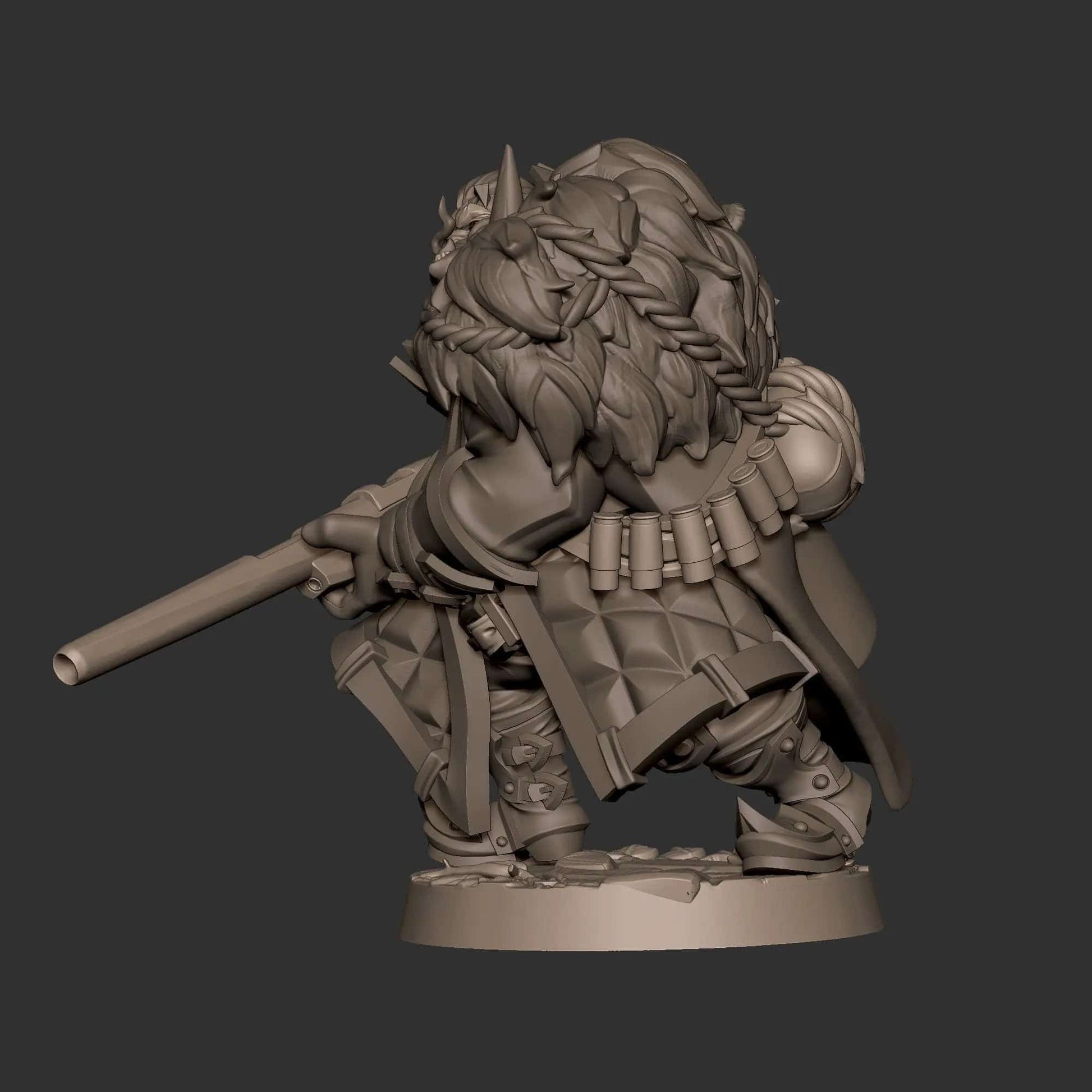 Alex, Chubby Hunter Ranger Cigar with Crossbow or Rifle | D&D Miniature TTRPG Character | Bite the Bullet - Tattles Told 3D
