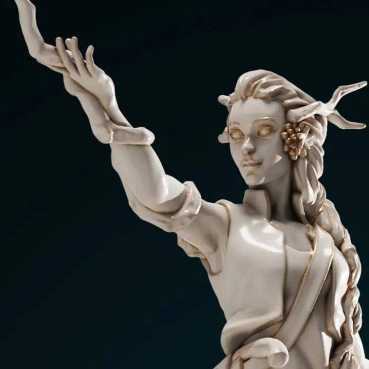 Amenia, Genasi Elemental Druid | D&D Miniature TTRPG Character | DND is a Woman - Tattles Told 3D