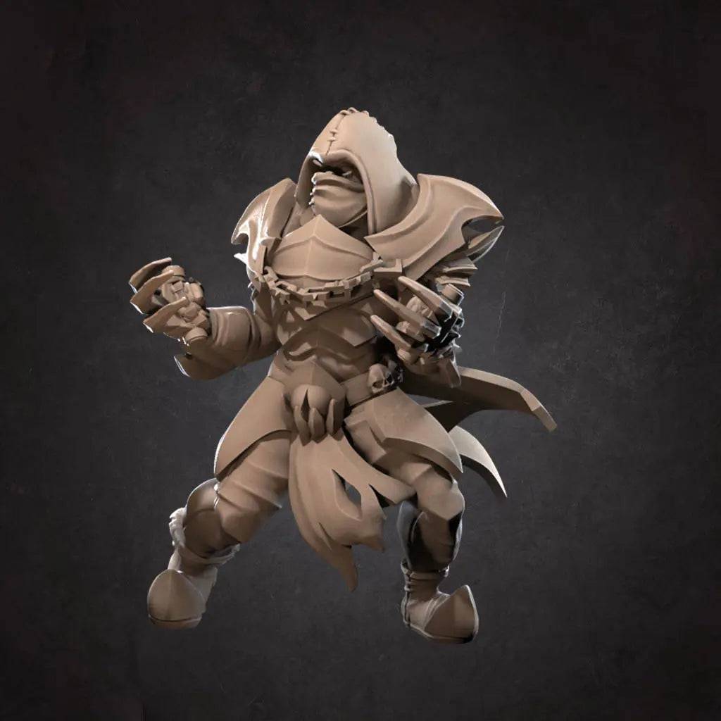 Ancient Cult Warrior 03 Standing, Hooded | D&D Miniature TTRPG Character | Bite the Bullet - Tattles Told 3D