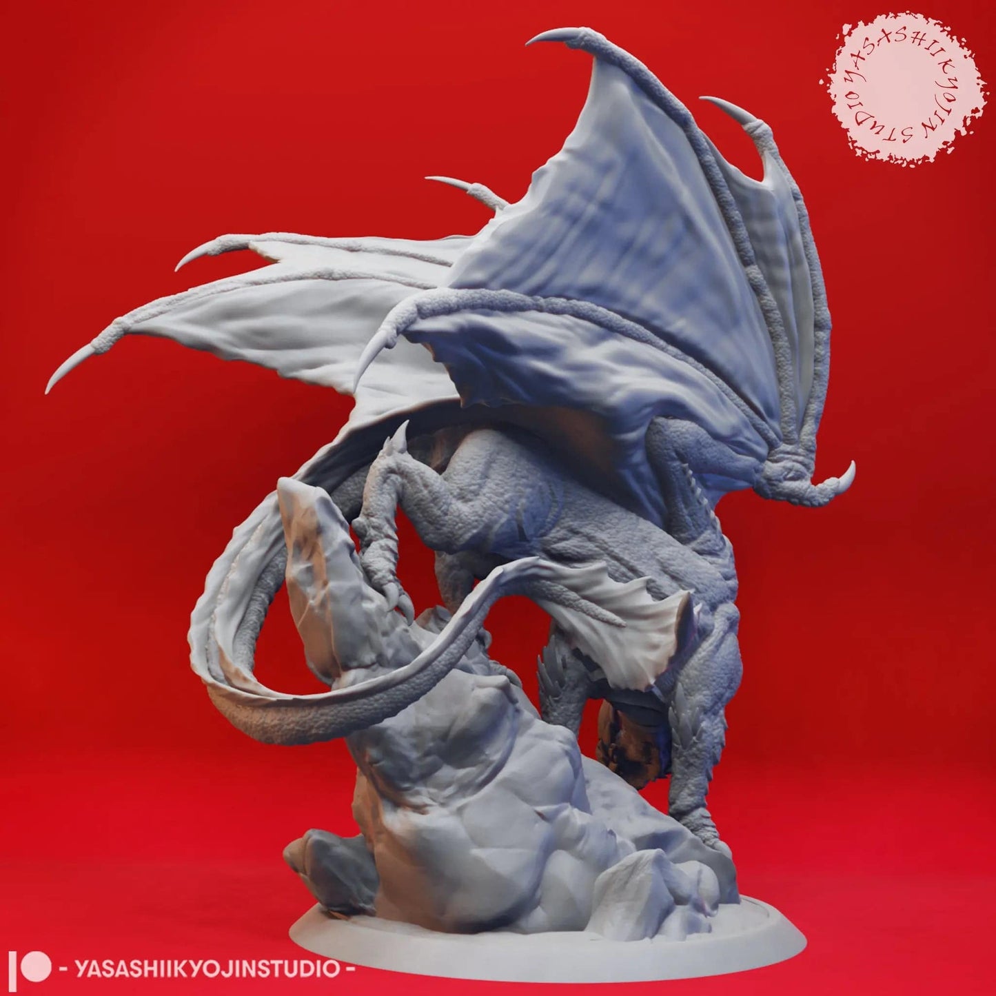 Ancient Red Dragon | TTRPG Monster Miniature | Yasashii Kyojin Studio - Tattles Told 3D
