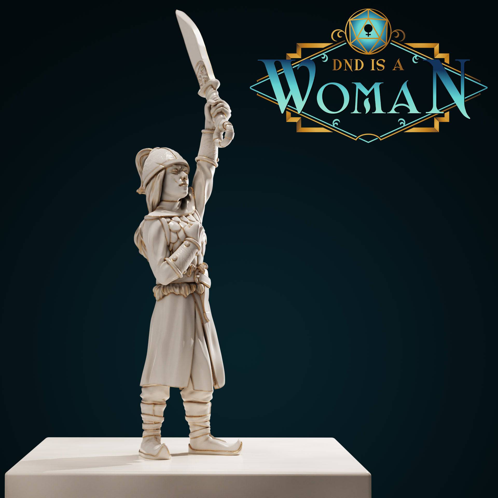 Ansira Swiftspirit, Halfling Paladin | D&D Miniature TTRPG Character | DND is a Woman - Tattles Told 3D