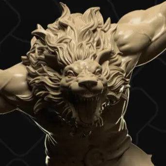 Arnou | Jumping Werewolf Growling Attacker | D&D TTRPG Monster Miniature | Collective Studio - Tattles Told 3D