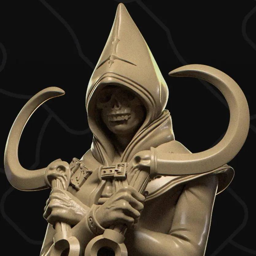 Arzan Cultist Skull Mask | D&D TTRPG Enemy Miniature | Collective Studio - Tattles Told 3D