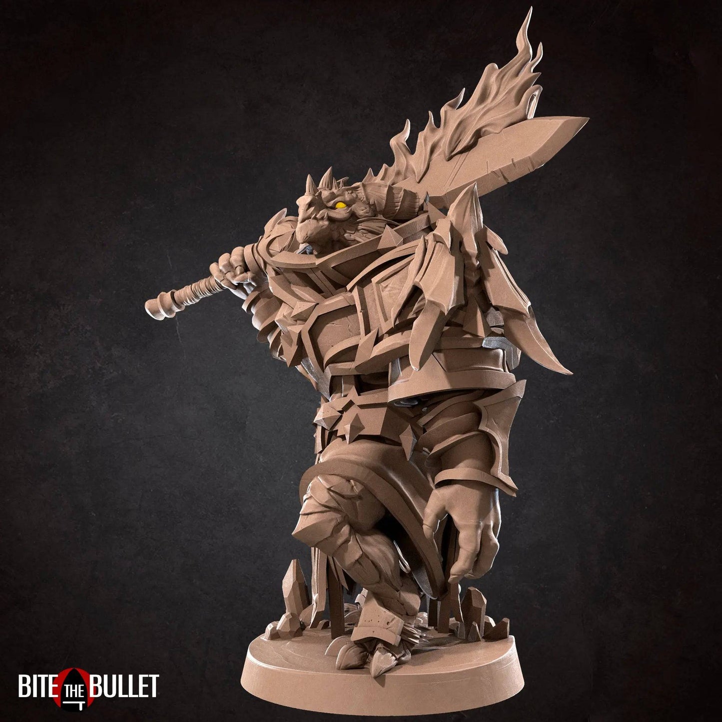 Balzatar, Dragonborn Paladin Knight with Greatsword | D&D Miniature TTRPG Character | Bite the Bullet - Tattles Told 3D