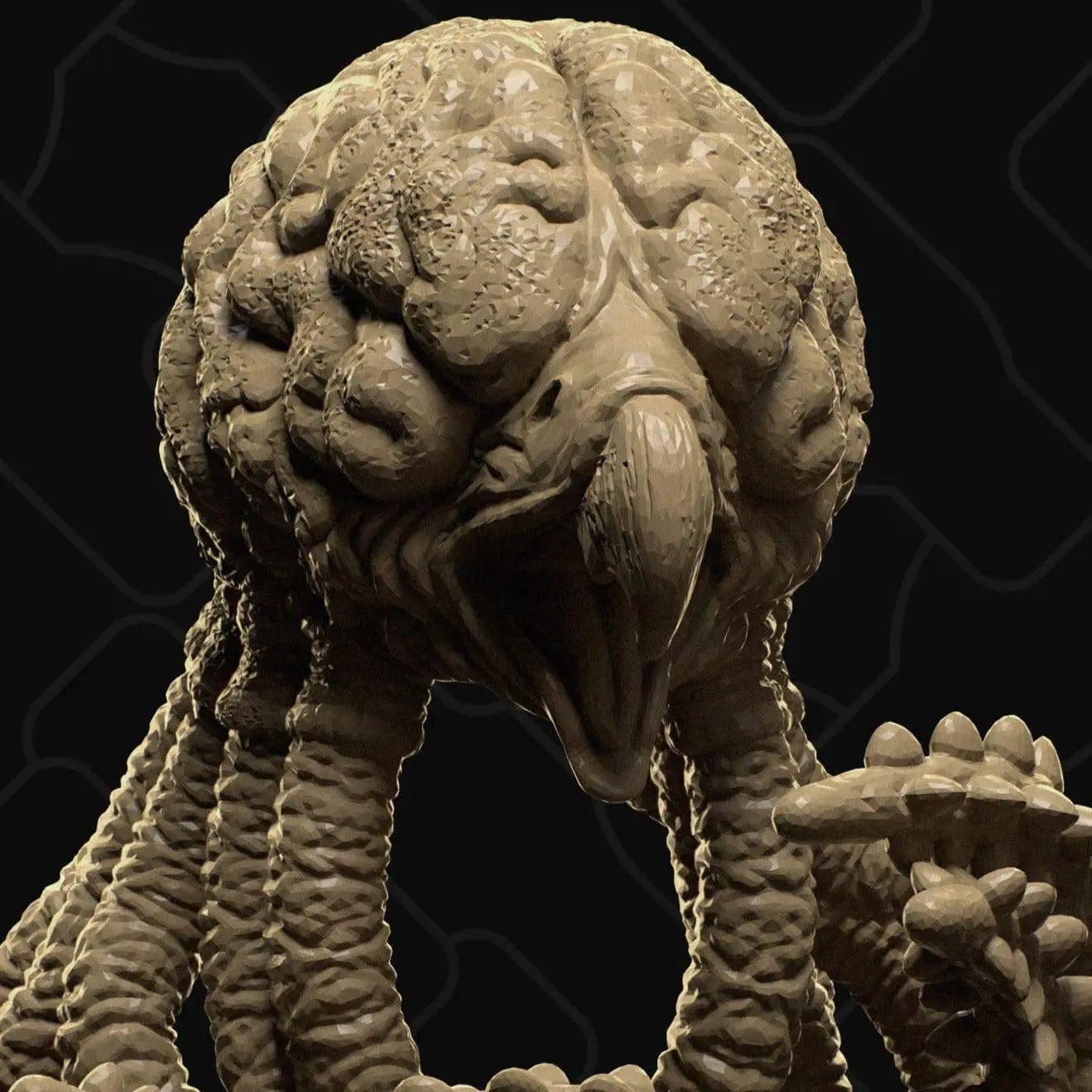 Beaked Brain with Tentacles | D&D TTRPG Monster Miniature | Collective Studio - Tattles Told 3D